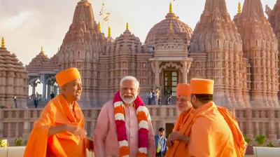 PM Modi in Abu Dhabi Temple