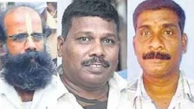 Three accused in the Rajiv Gandhi murder case 