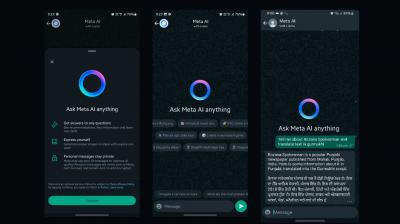 WhatsApp Meta AI in progress.