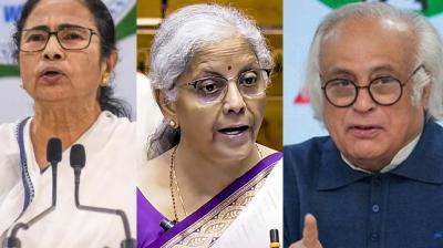 Mamata Banerjee, Nirmala Sitharaman and Jairam Ramesh.