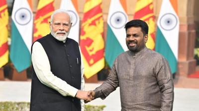 PM Modi with Sri Lankan President Anura Kumar Dissanayake