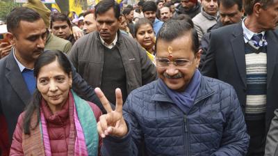 Sunita Kejriwal and Arvind Kejriwal.