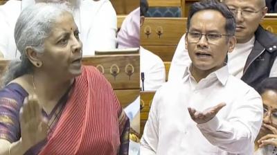 Nirmala Sitharaman and Gaurav Gogoi.
