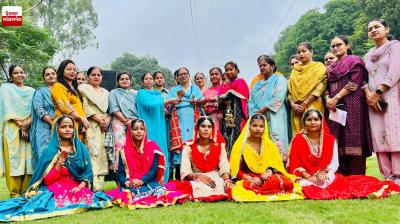 On One Side Flood, On The Other Side Teej Festival of Government College Latest News in Punjabi 