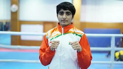 Meenakshi Hooda in the final of the boxing world championship