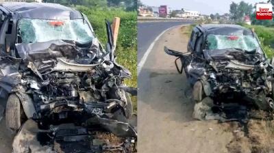 Car Parts Blown Off in Horrific Road Accident in Madhya Pradesh Latest News in Punjabi 