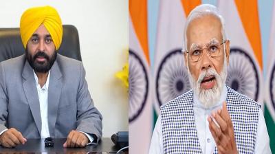 CM Bhagwant Singh Mann, PM Modi 