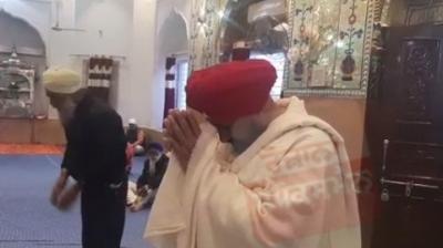 Charanjit Singh Channi offers prayers at Gurudwara Sri Katalgarh Sahib