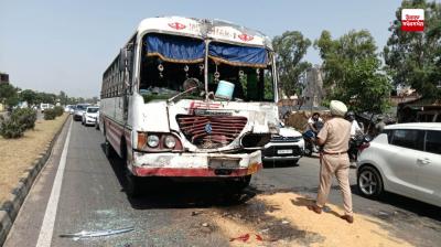Bus going from Amritsar to Ludhiana collides with truck