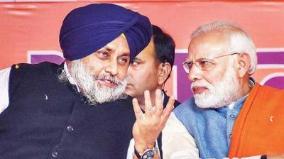Sukhbir Badal and PM Modi