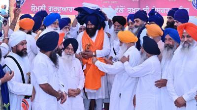 Newly appointed Jathedar of Takht Sri Kesgarh Sahib Giani Sultan Singh today took charge