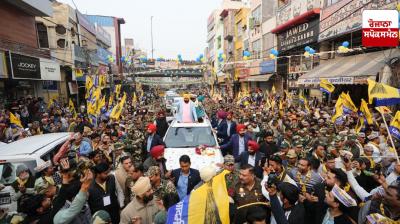 CM Bhagwant Singh Mann held a road show in Delhi