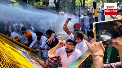 Opposition parties protest in Chandigarh over Laljit Bhullar's arrest