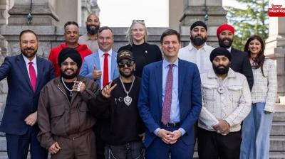 3 Punjabi singers Jazzy B arrive in Victorian Legislative Assembly News 