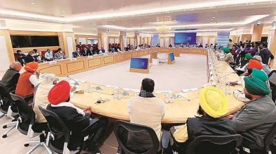 Farmer meeting with central government