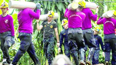 Team Doing Rescue Work