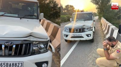 DSP Nabha Mandeep Kaur's vehicle met with an accident near Mohali airport