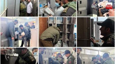 Ganderbal Police conducted surprise checks of doctors' and hospital staff's lockers across the district