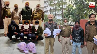 4 drug smugglers arrested with over 4 kg heroin by Gharinda police in Amritsar