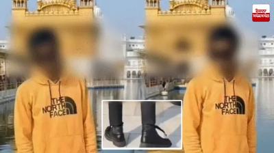 Youth seen weariA young man was seen wearing shoes during the Parikrama of Sri Harmandir Sahib.ng shoes during the Parikrama of Sri Harmandir Sahib; FIR registered on controversial videos made using AI