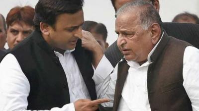 Mulayam and  Akhilesh 