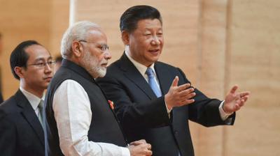Xi Jinping and Narendra Modi 