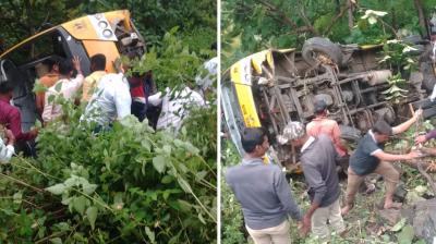 School Bus With 44 Students Falls Into Valley