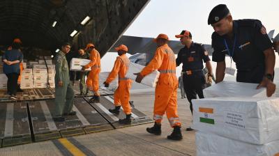 India sent relief material to Gaza