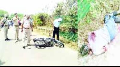 A motorcyclist attack on young men with sharp weapons