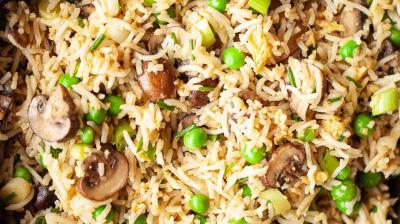 Rice with mushrooms