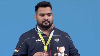 Lovepreet Singh wins bronze in men's 109kg weightlifting final