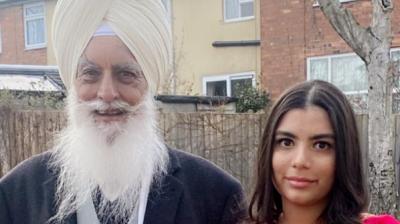 Jasmine Kaur With Her Grandfather 