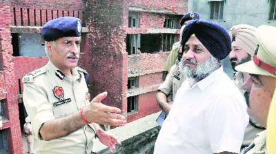Sumedh Saini with Sukhbir Badal 