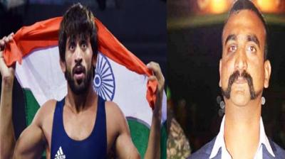 Bajrang Punia and Pilot Abhinandan 
