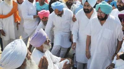 Captain Amrinder Singh in Grain Market