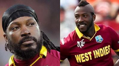 Chris Gayle and Andre Russel 