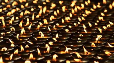 One lakh lamps On Guru ramdas Ji Parkash Purab 