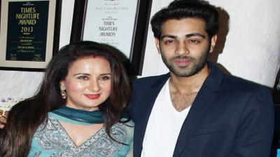 Poonam Dhillon with Son