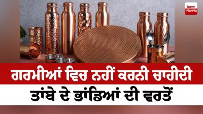 Copper utensils should not be used in summer