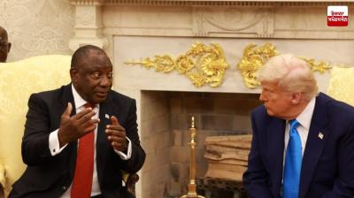 Trump's heated argument with South African President News in punjabi 