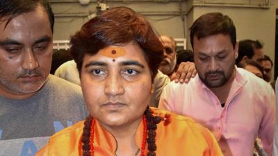 BJP Bhopal candidate Sadhvi Pragya statement Hemant Karkare