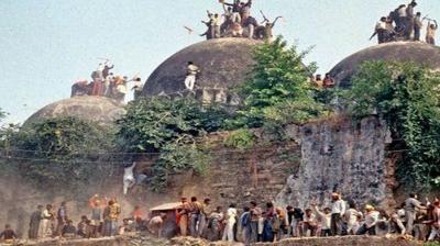 File photo of demolition of Babri Masjid in 1992.