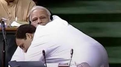 Rahul hugs Modi