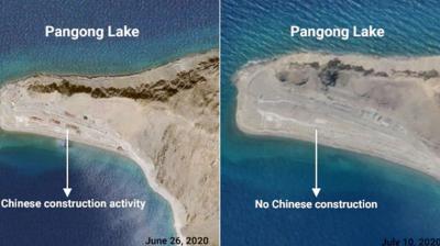 China's partial pullback in Finger 4 area of Pangong