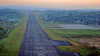 Port Blair airport runway controlled by the Indian military   