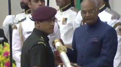 Cricket legend MS Dhoni receives Padma Bhushan