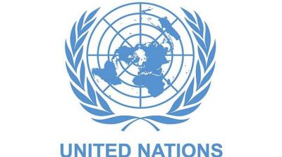 ਸੰਯੁਕਤ ਰਾਸ਼ਟਰ ਦਾ ਲੋਗੋ।
