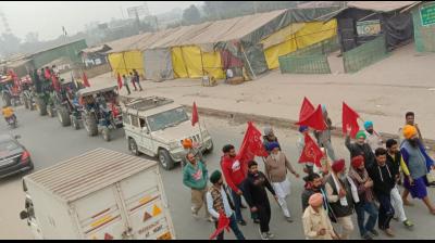 Tractor march by Kirti Kisan Union