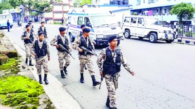 Army doing Flag March in Shillong