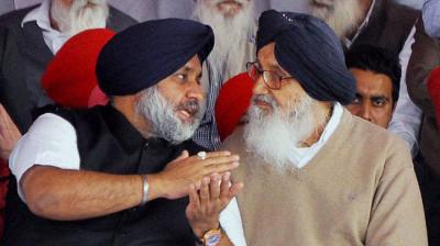 Sukhbir Badal With Parkash Badal 